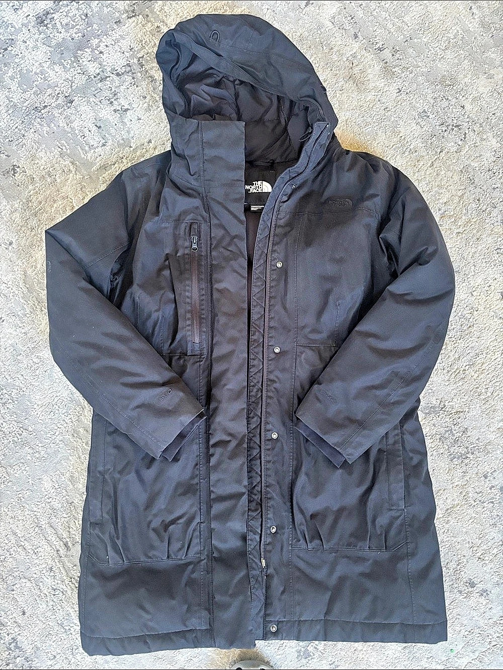 The North Face Women's Metropolis Parka Hooded Coat Black Large